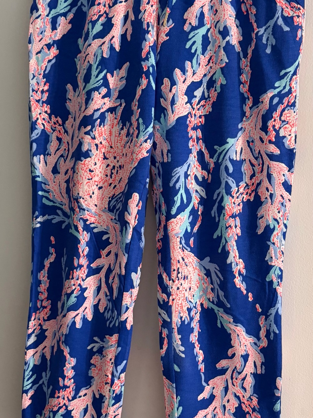 Lilly Pulitzer Blue Coral-Print Leggings